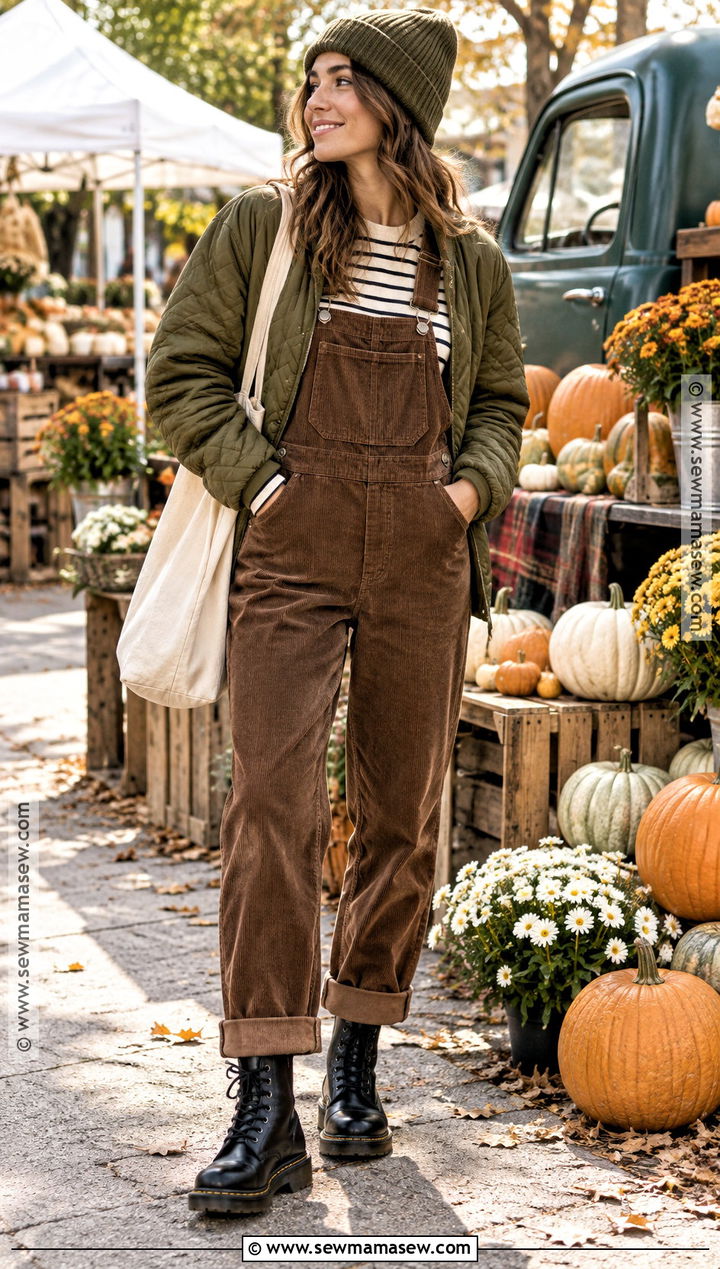 Dr Martens With Overalls And A Long Sleeve Tee - 20 dr martens outfit fall ideas