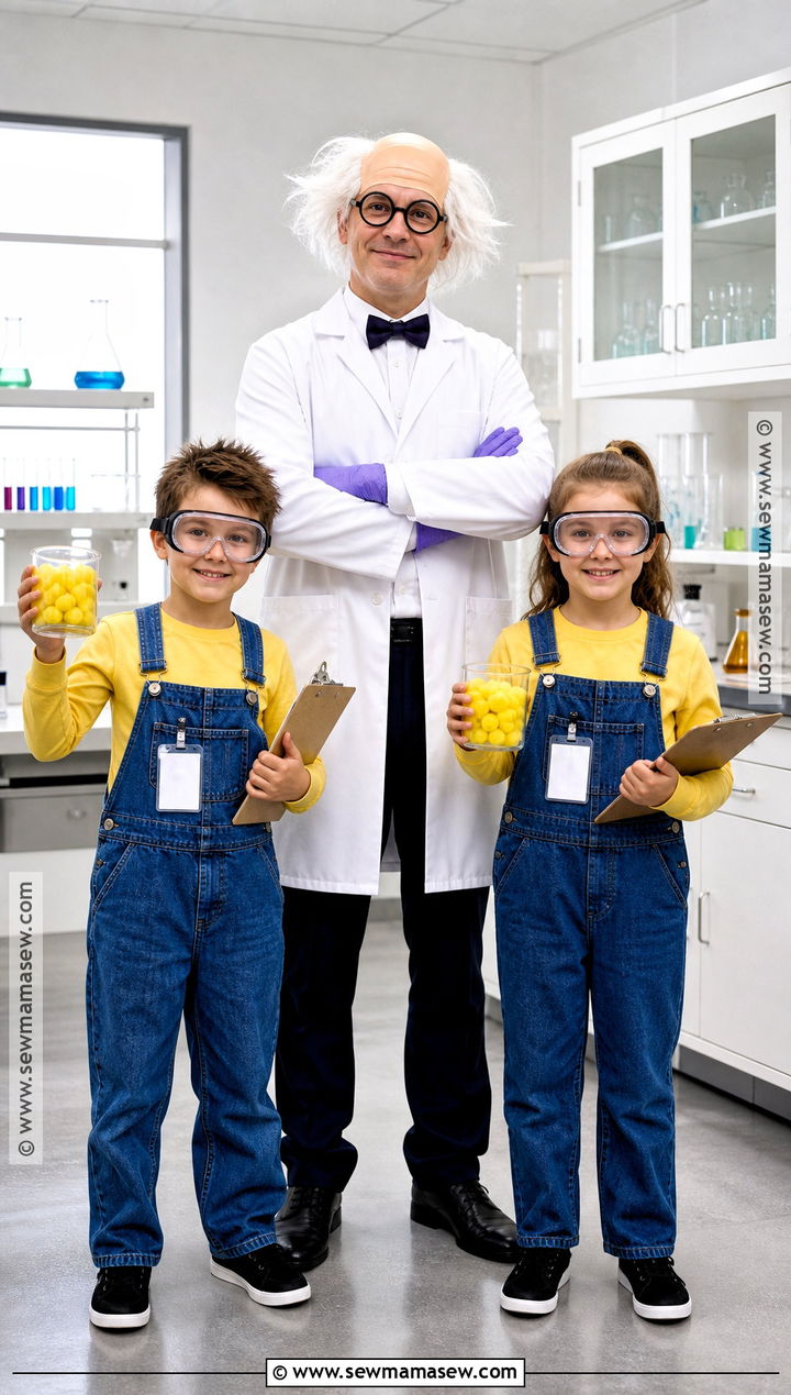 Dr Nefario And Minion Lab Family Costume - 30 minion family costume ideas
