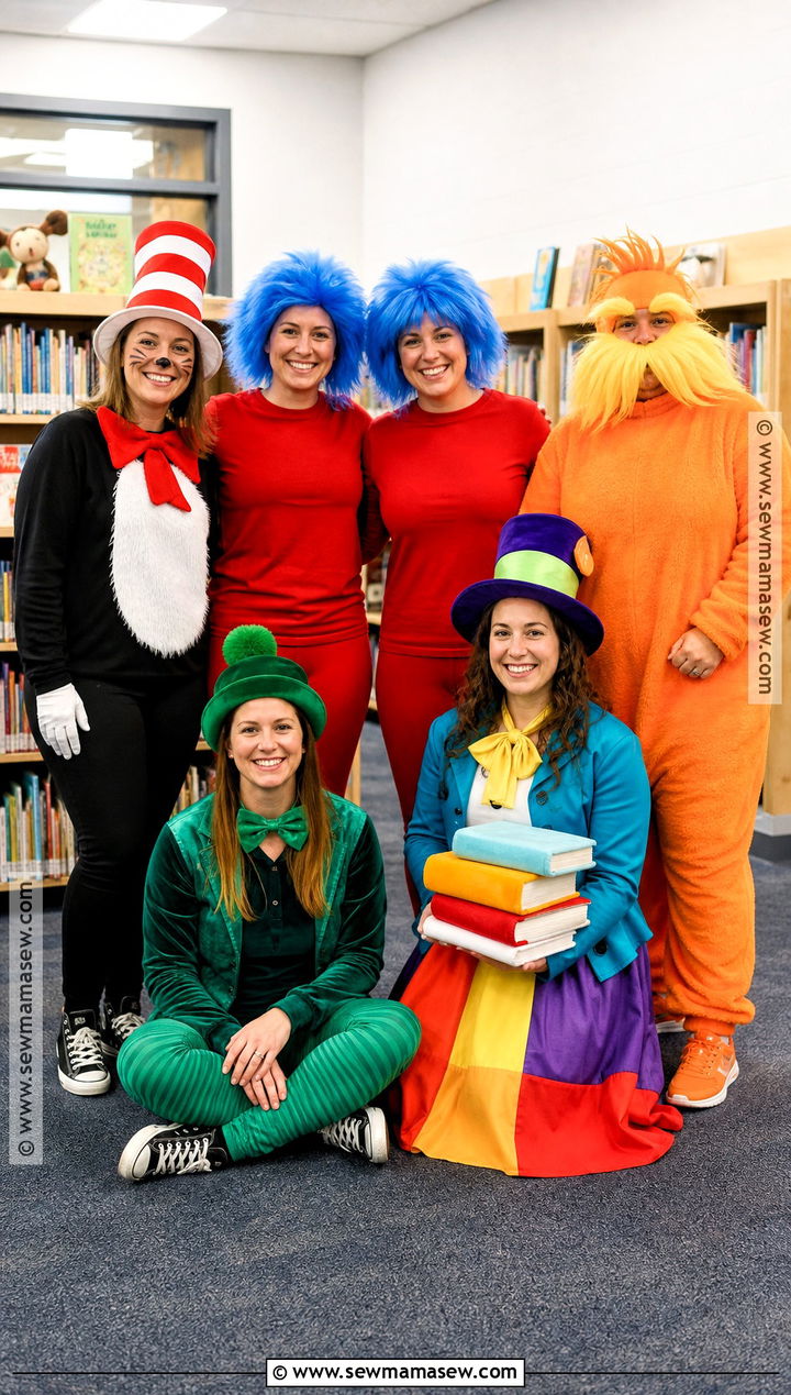 Dr Seuss Character Teacher Group Costume - 35 teacher halloween costumes group