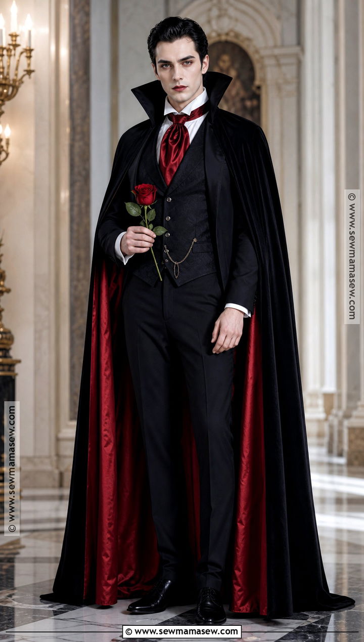 Dracula Costume With Black Cape - 30 scary movie costumes
