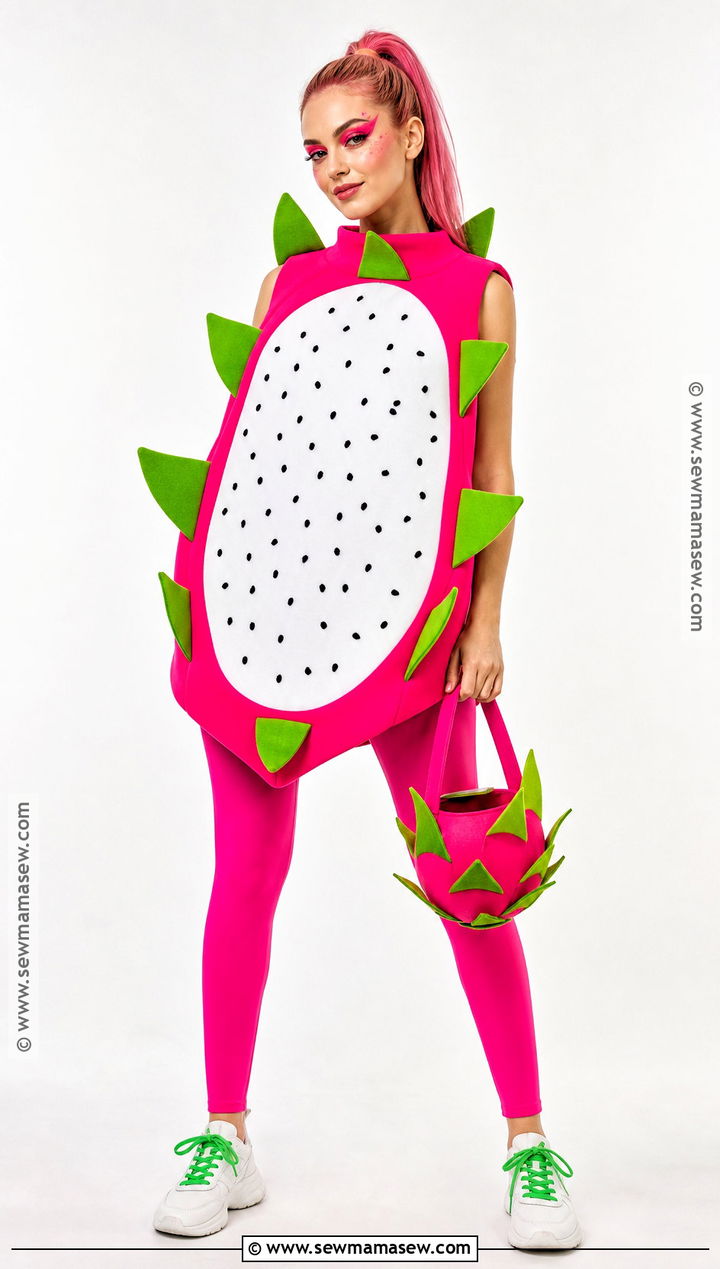 Dragon Fruit Costume With Pink Spikes - 30 tropical costume ideas