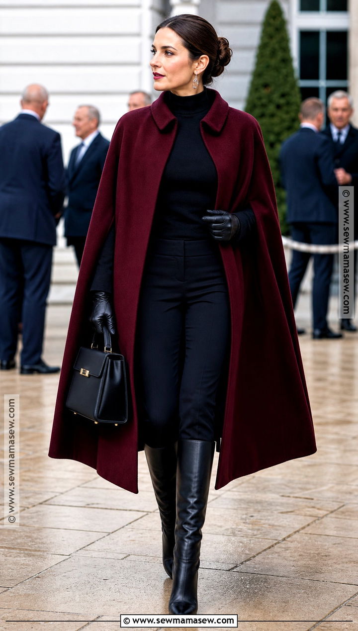 Dramatic Cape Coat Halloween Outfit - 40 halloween fits