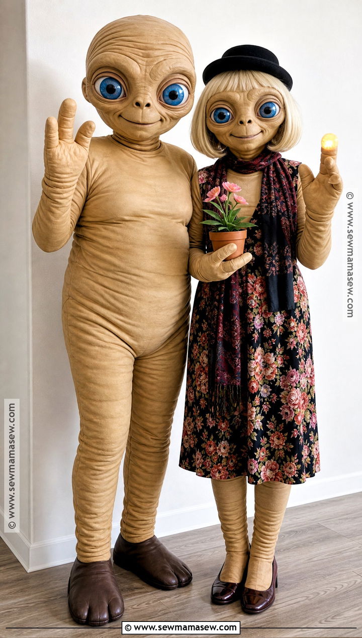 Dressed Up E T Couple Costume - 30 heidi klum halloween costumes