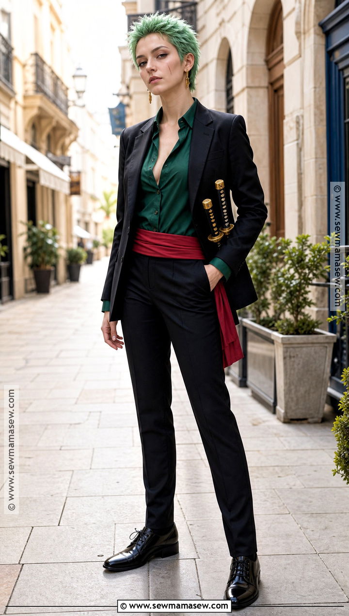 Dressrosa Zoro Cosplay With Dark Suit - 30 zoro cosplay ideas for girls