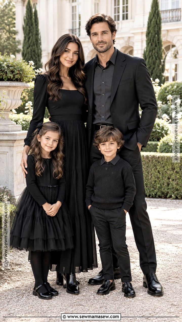 Dressy Black Fall Family Photo Outfit - 15 fall family photo black outfits