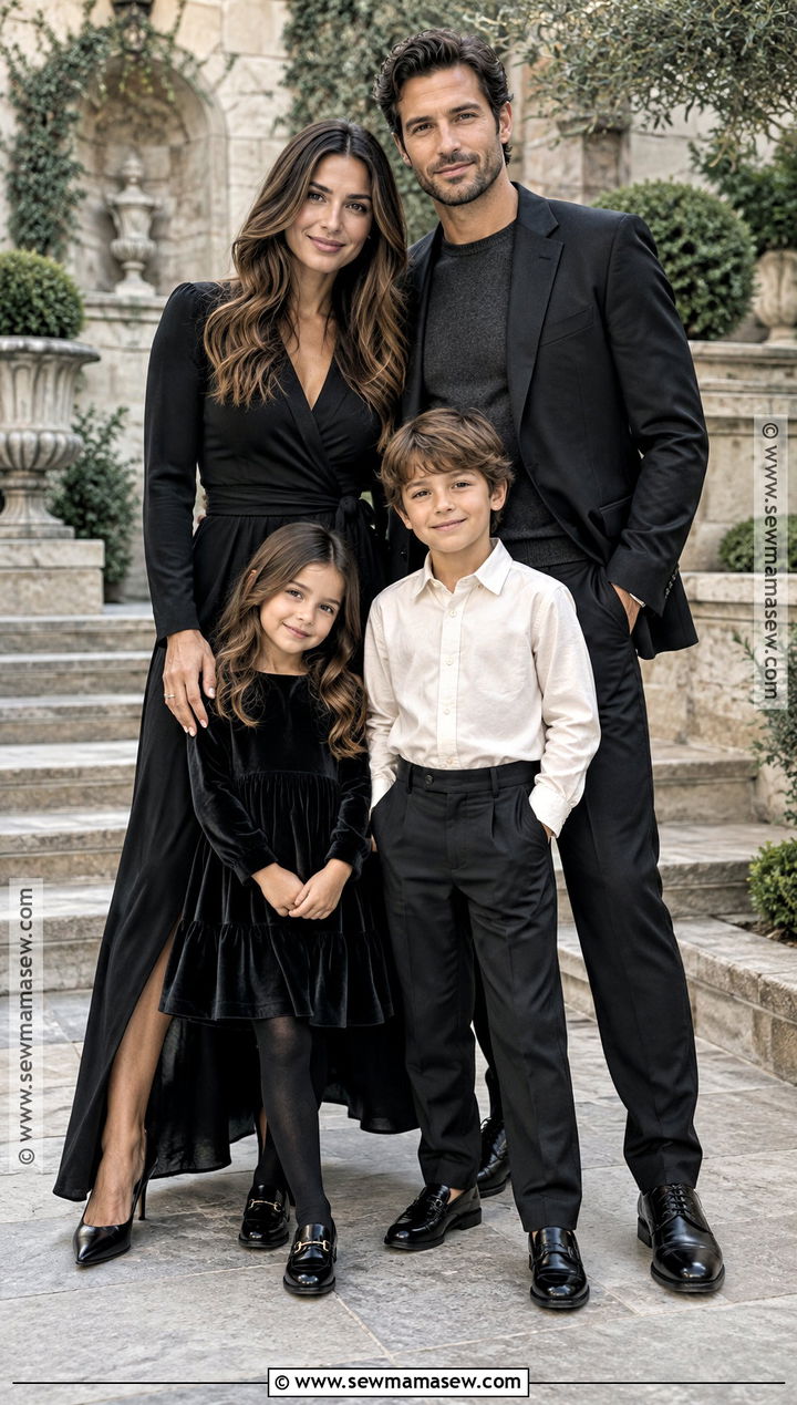 Dressy Black Fall Family Picture Outfit - 15 fall family pictures black outfits