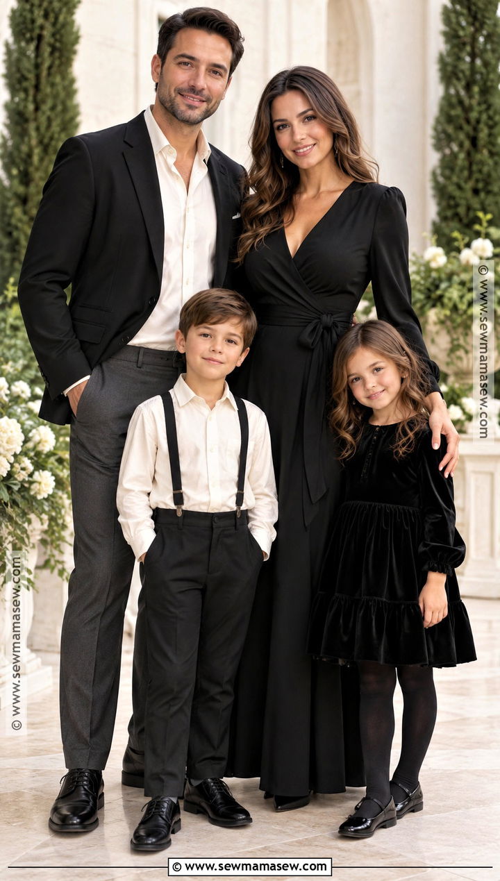 Dressy Black Fall Family Picture Outfits - 15 family picture outfits fall black