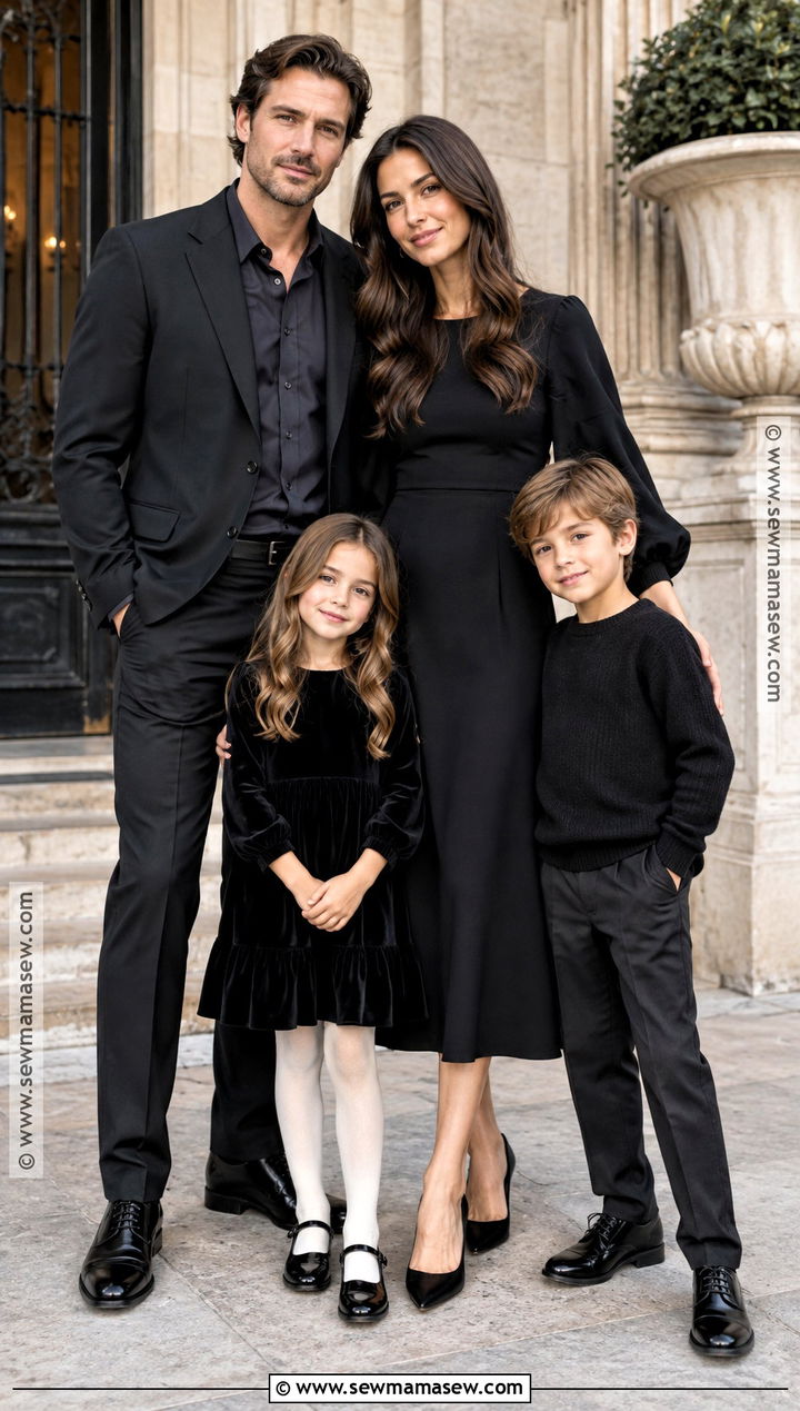 Dressy Black Family Outfits - 20 fall family photos black outfits