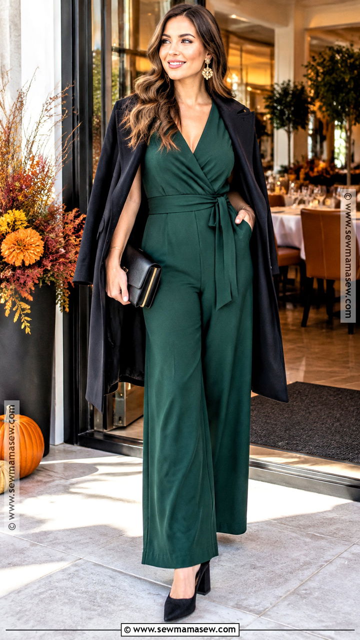 Dressy Thanksgiving Jumpsuit Outfit - 20 Womens Thanksgiving Outfit Ideas