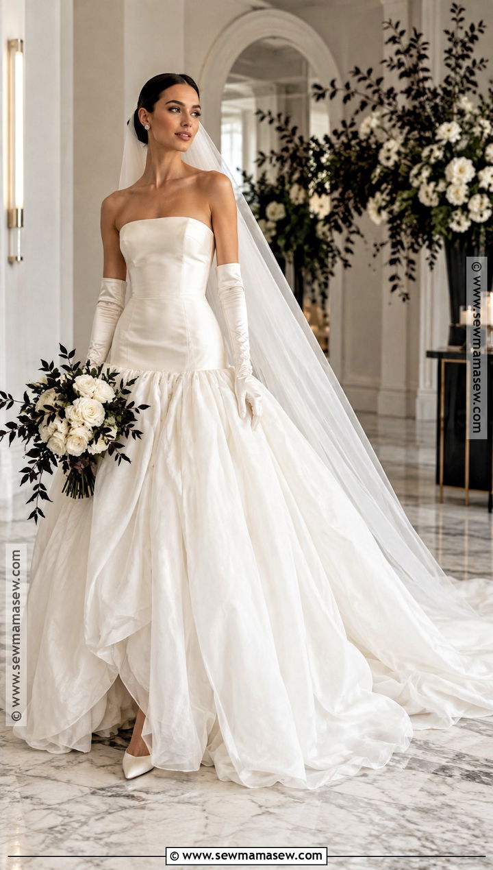 Drop Waist Fall Wedding Dress - 20 wedding dress for fall ideas
