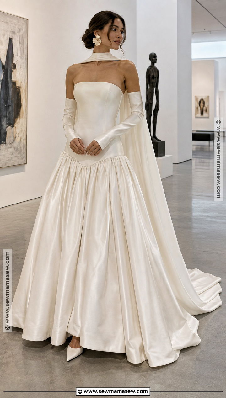 Drop Waist Fall Wedding Dress - 25 fall wedding dress ideas