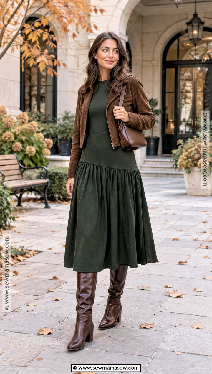 Drop Waist Midi Dress - 15 fall 2026 dress trends