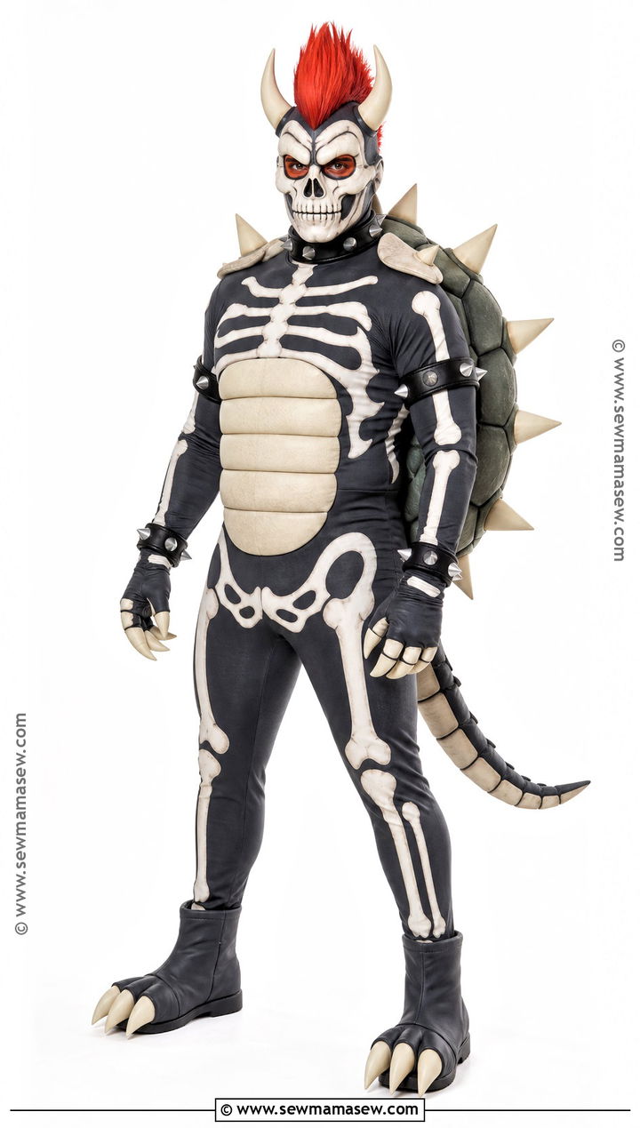Dry Bowser Cosplay With Skeleton Suit - 30 bowser cosplay ideas