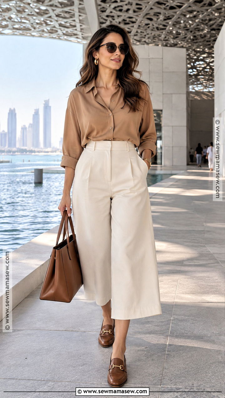 Dubai Blouse And Culottes Outfit - 15 dubai november outfit ideas