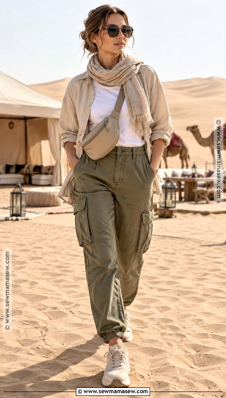 Dubai Desert Safari Cargo Pants Outfit - 15 dubai november outfit ideas