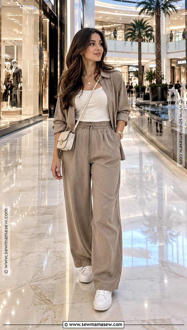 Dubai Mall Matching Set And Sneakers Outfit - 15 dubai november outfit ideas