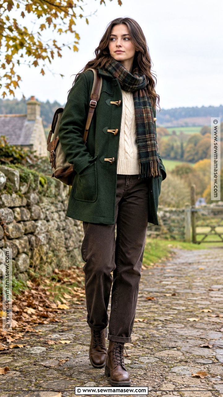 Duffle Coat And Chino Trousers Dark Academia Outfit - 20 Autumn Dark Academia Outfits