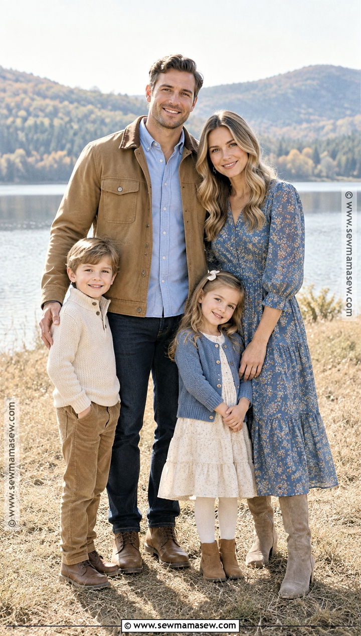 Dusty Blue And Tan Fall Family Photo Outfits - 15 fall photography family outfits