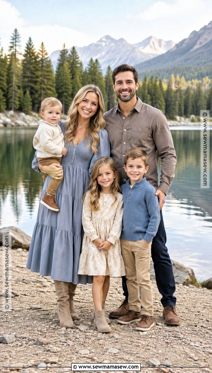 Dusty Blue And Taupe Family Photo Outfits - 20 early fall family photo outfits