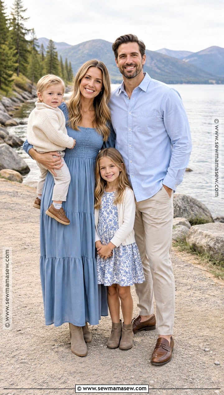 Dusty Blue September Family Picture Outfits - 15 family pictures september outfits