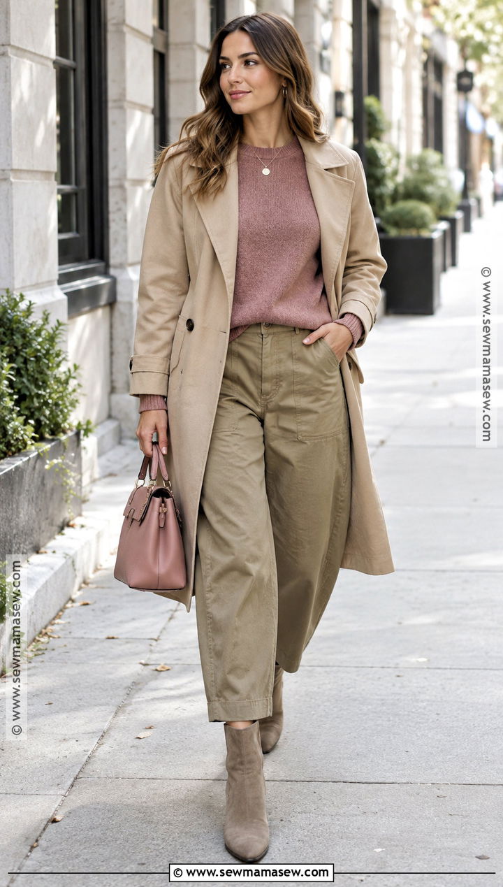 Dusty Rose And Khaki Fall Outfit - 20 fall outfit color combos