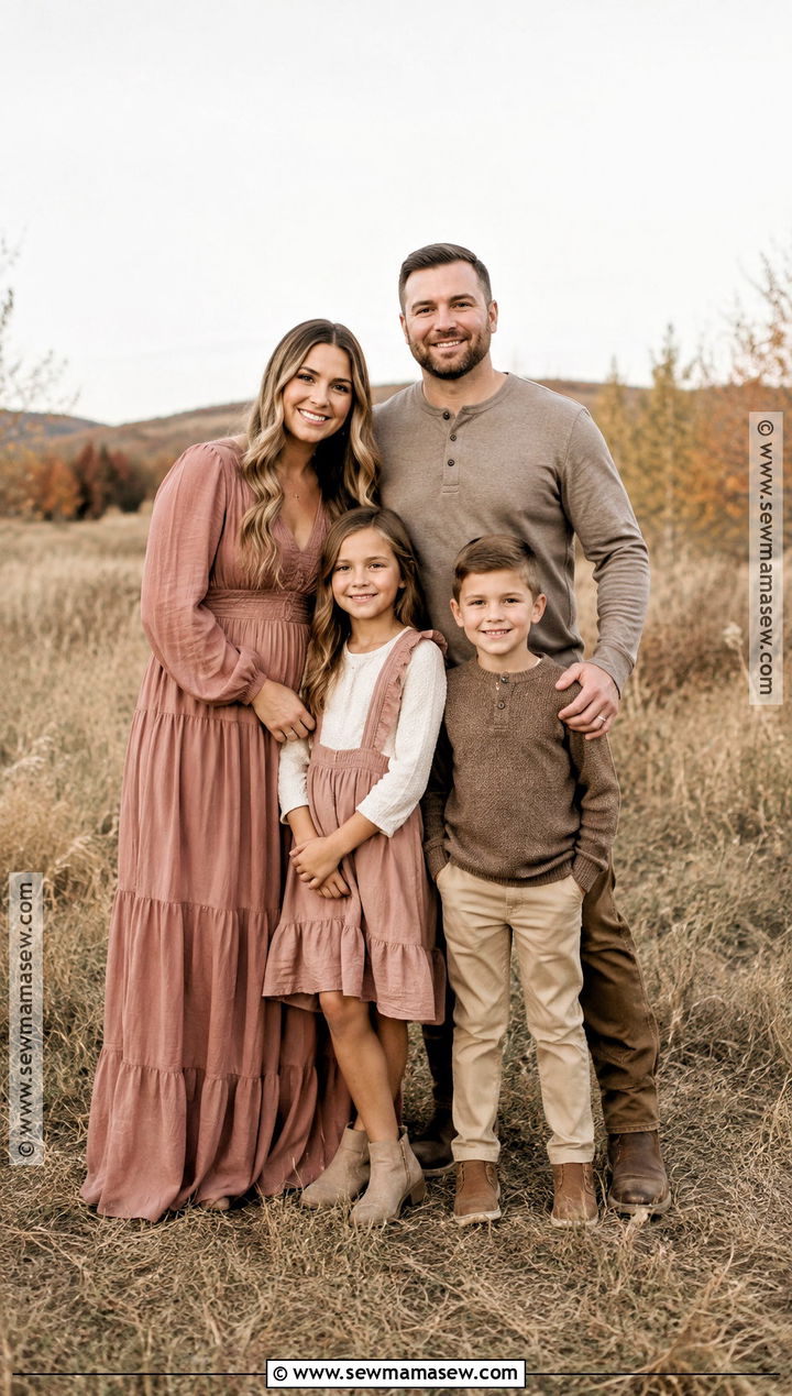 Dusty Rose And Taupe Fall Family Picture Outfit - 15 clothes for fall family pictures
