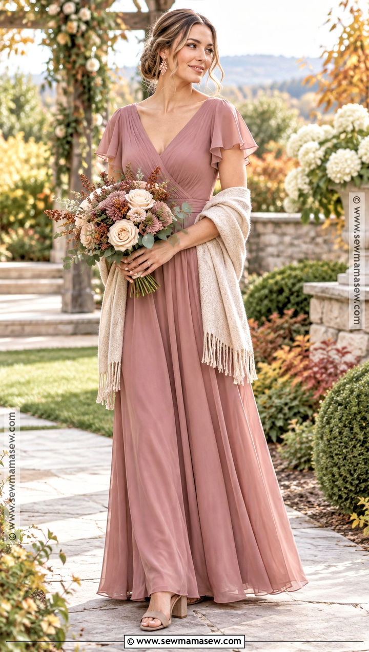 Dusty Rose Bridesmaid Dress - 15 Rustic Fall Wedding Colors Bridesmaid Dresses