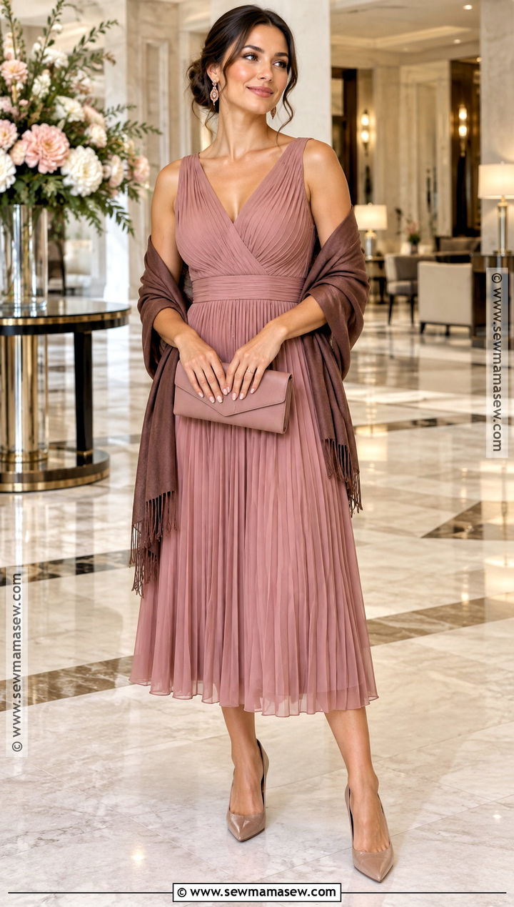 Dusty Rose September Wedding Guest Dress - 15 september wedding guest dress colors ideas
