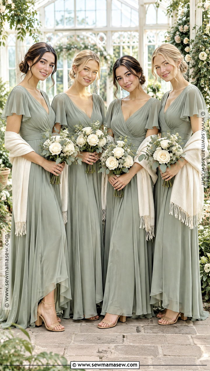 Dusty Sage Bridesmaid Dresses - 15 bridesmaid dress colors fall ideas