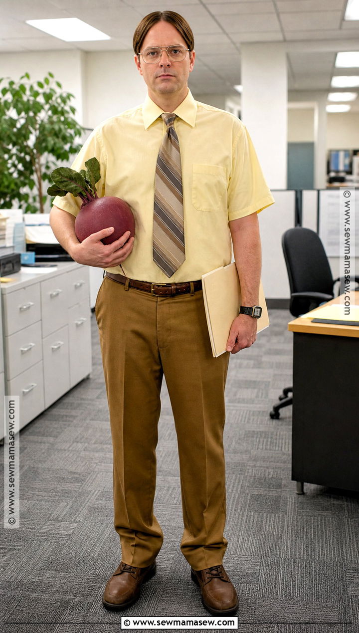 Dwight Schrute Costume With Short Sleeve Shirt - 45 mens halloween costumes