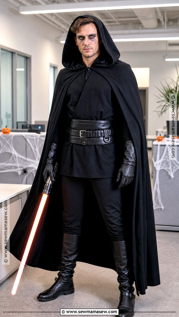 Dwight Sith Lord Costume With Black Cape - 30 The Office Halloween Costumes