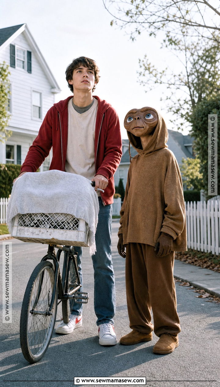 E T And Elliott Costume - 30 80s couple costume ideas