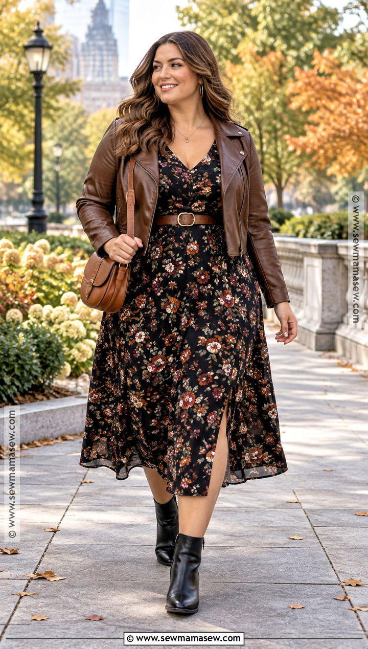 Early Fall Outfit With A Floral Dress And Ankle Boots - 15 early fall 2026 outfits