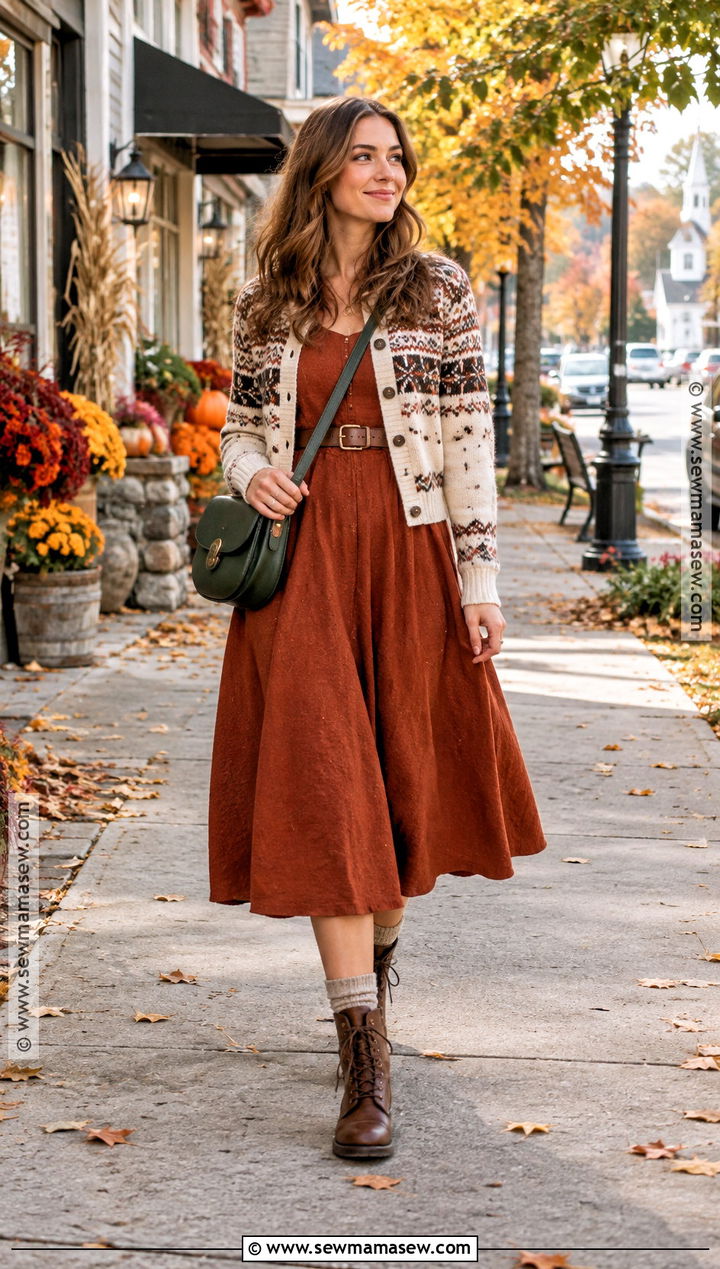 East Coast Fall Fair Isle Cardigan Outfit - 25 east coast fall outfits