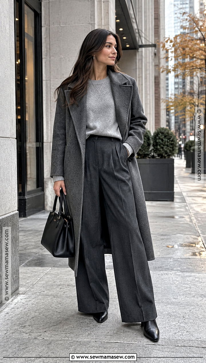 East Coast Fall Gray Monochrome Outfit - 25 east coast fall outfits