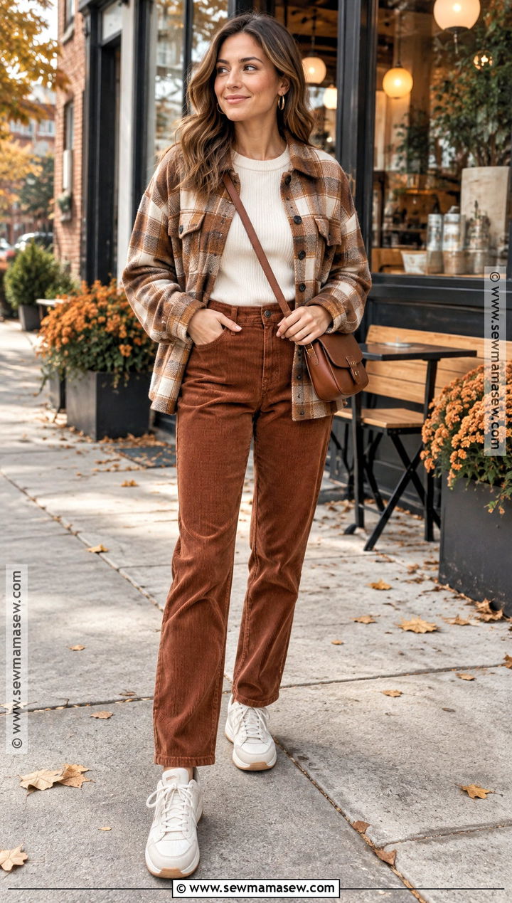 East Coast Fall Shacket And Corduroy Pants Outfit - 25 east coast fall outfits