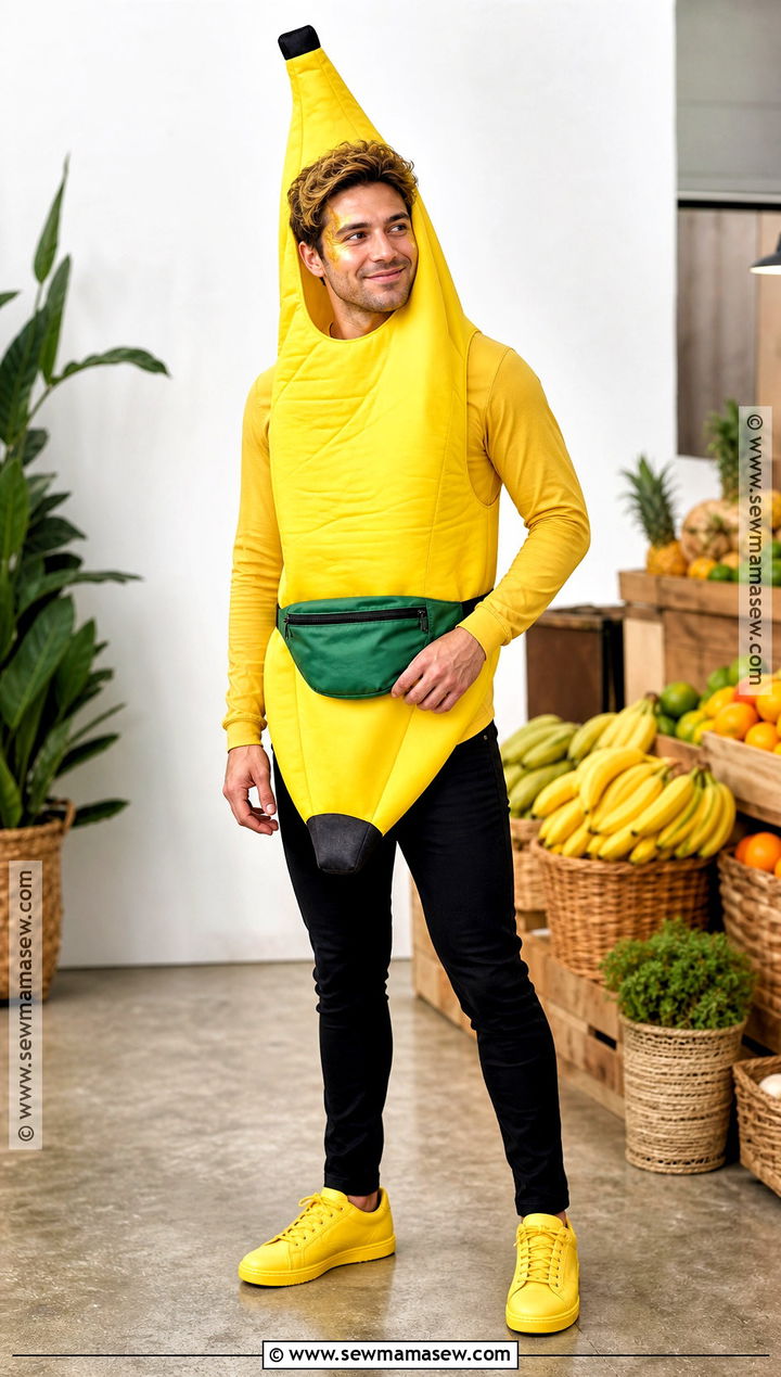 Easy Banana Costume With Yellow Layers - 45 Halloween Costumes for Men