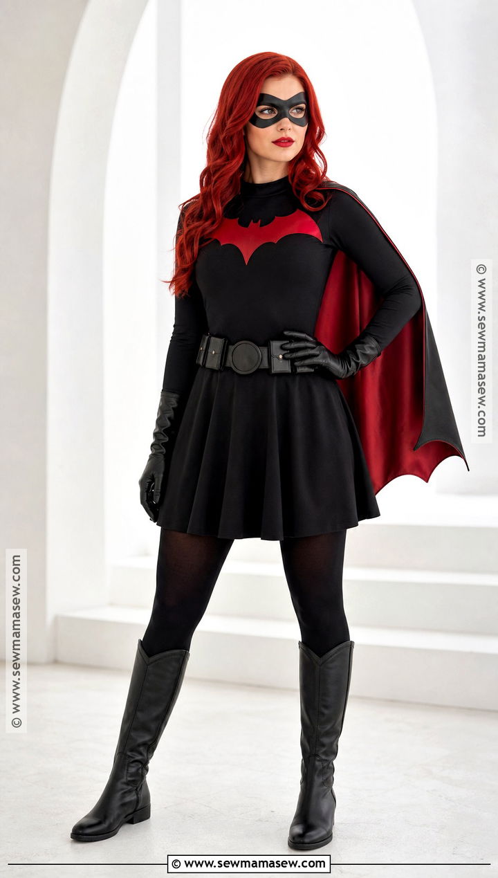 Easy Batwoman Costume With Black Dress - 40 Batwoman Costume Ideas