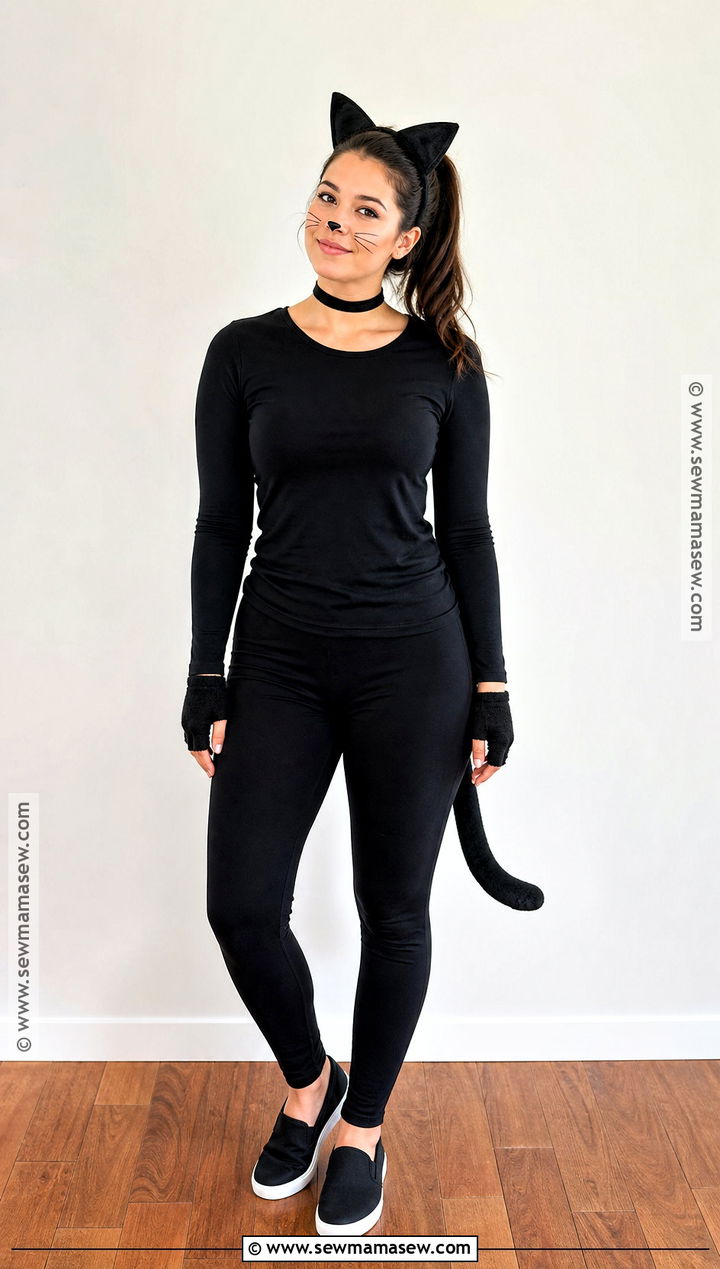 Easy Black Cat Costume With Leggings - 45 black cat halloween costume ideas