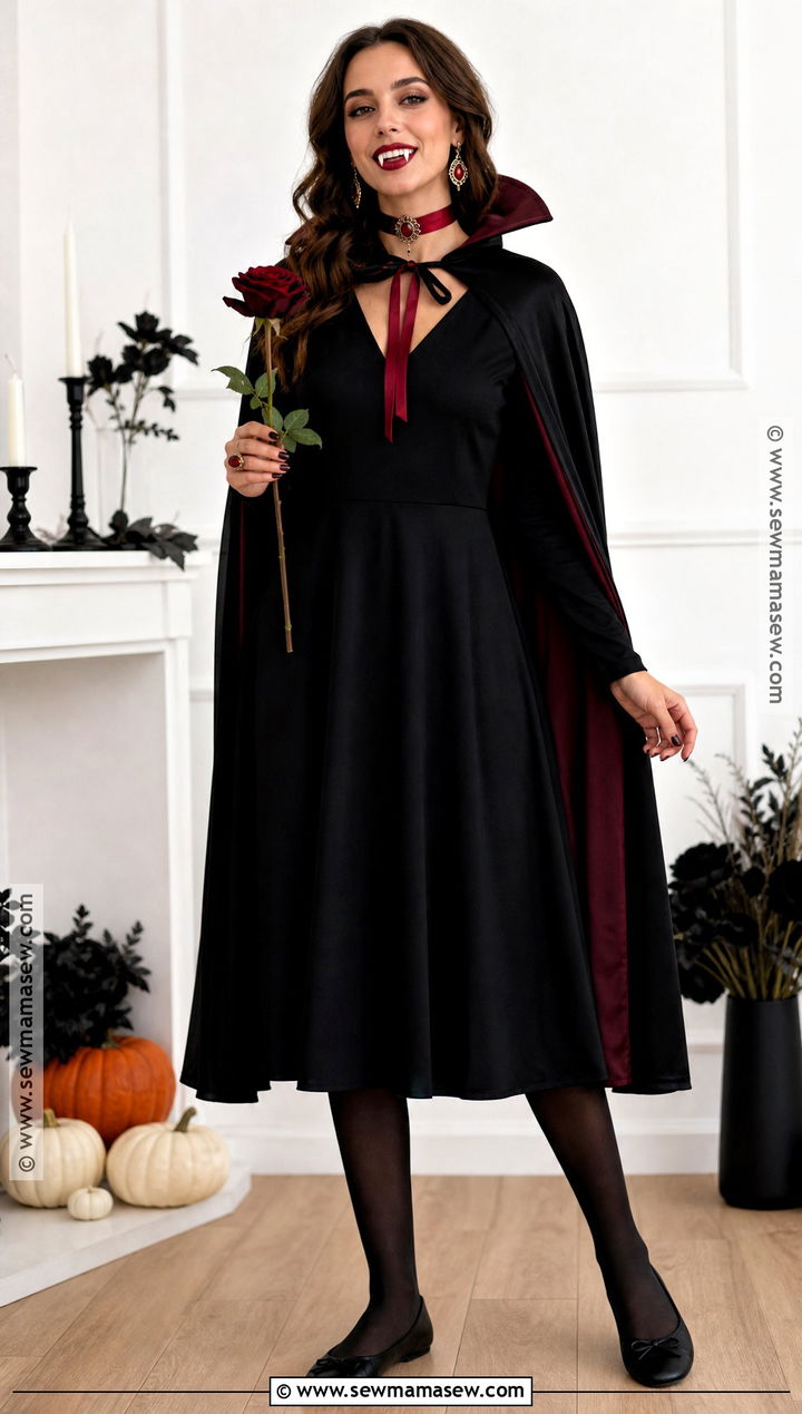 Easy Black Dress Vampire Costume - 40 Vampire Halloween Costume Ideas for Women