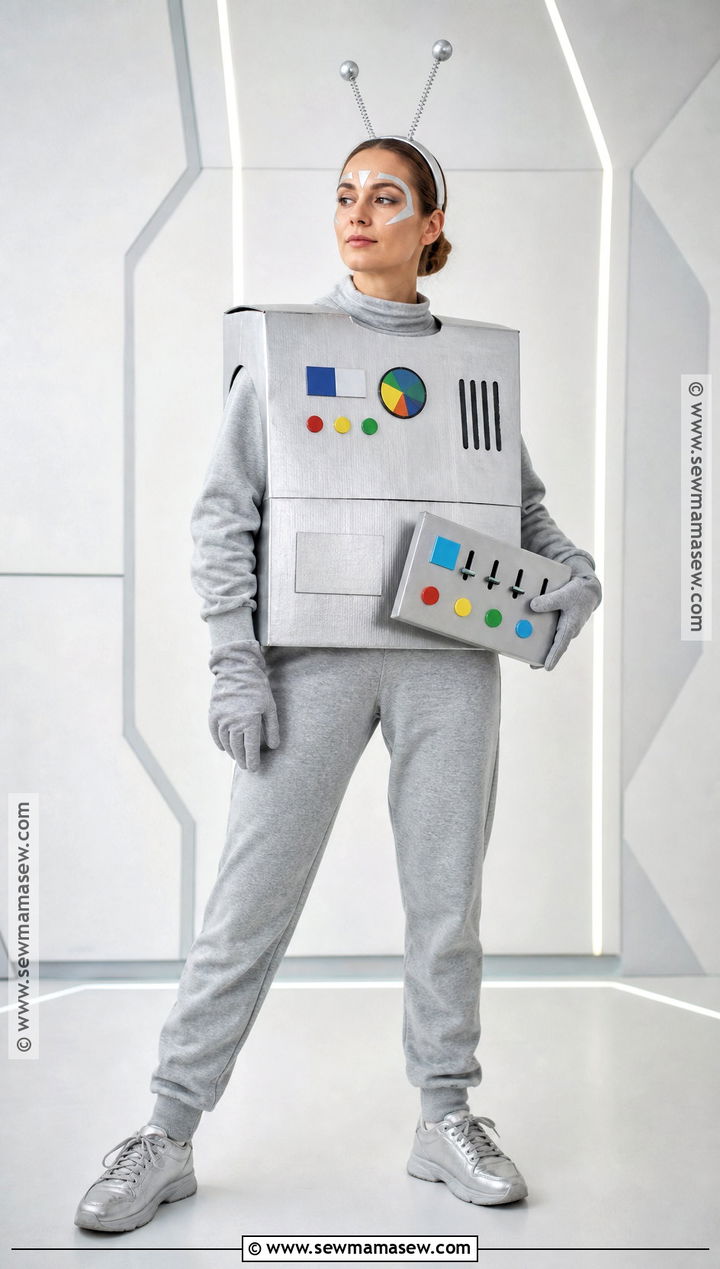 Easy Cardboard Robot Costume - 35 basic halloween costume ideas