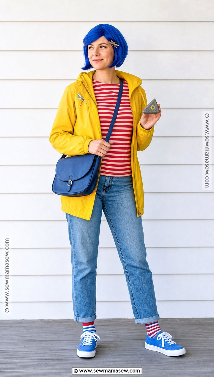 Easy Closet Coraline Costume With Blue Jeans - 30 caroline costume ideas