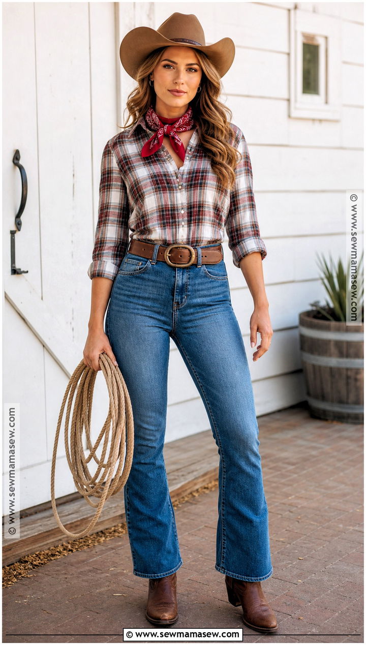 Easy Cowgirl Costume With Denim - 35 Halloween Costumes Women Easy