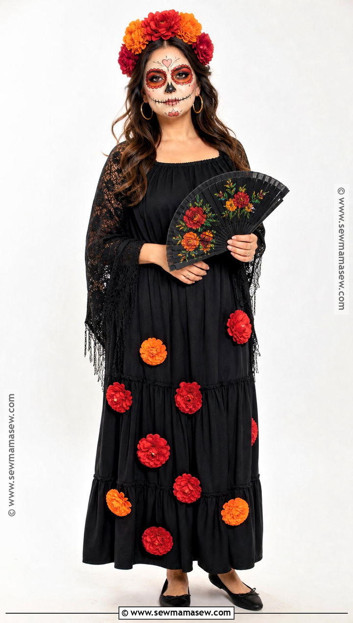 Easy DIY Day Of The Dead Outfit - 35 day of the dead outfit ideas