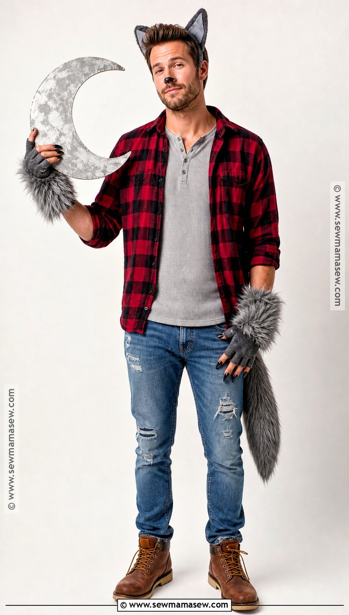 Easy DIY Flannel Wolf Costume - 30 wolf costume ideas for men