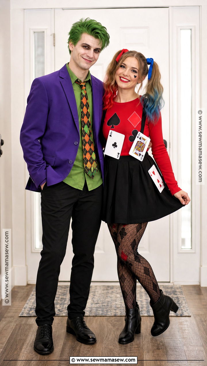 Easy DIY Joker And Harley Quinn Couple Costume - 35 joker couple costume ideas