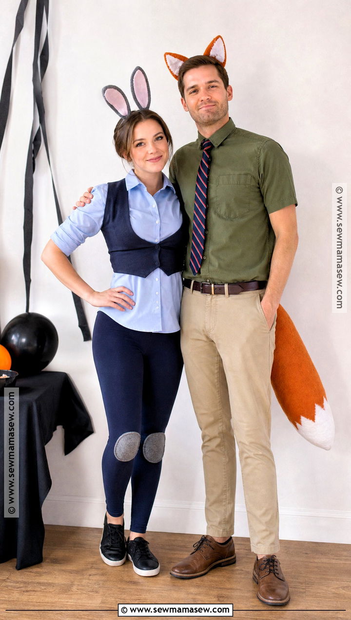 Easy DIY Judy Hopps And Nick Wilde Costume - 35 judy hopps and nick wilde costume ideas