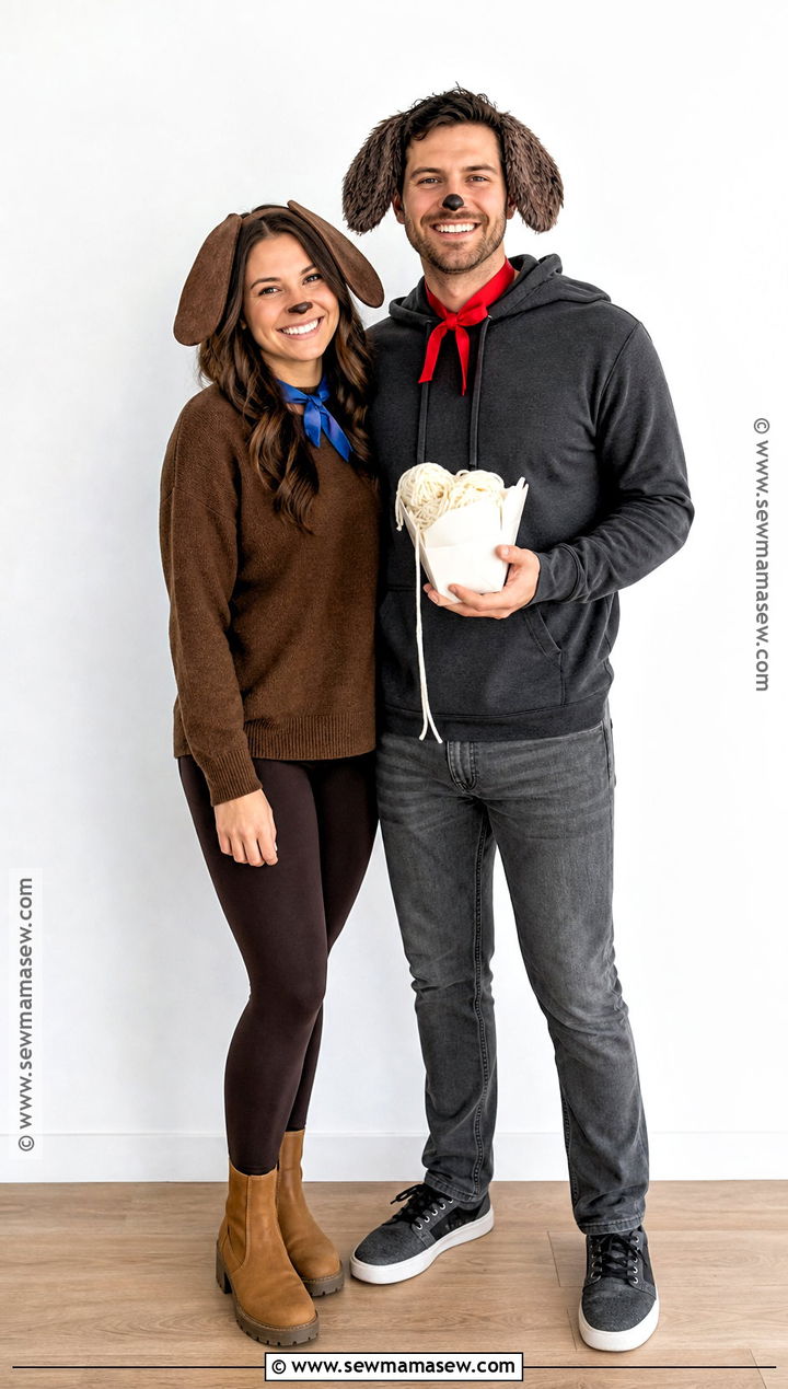 Easy DIY Lady And Tramp Couple Costume - 35 lady and the tramp costume ideas