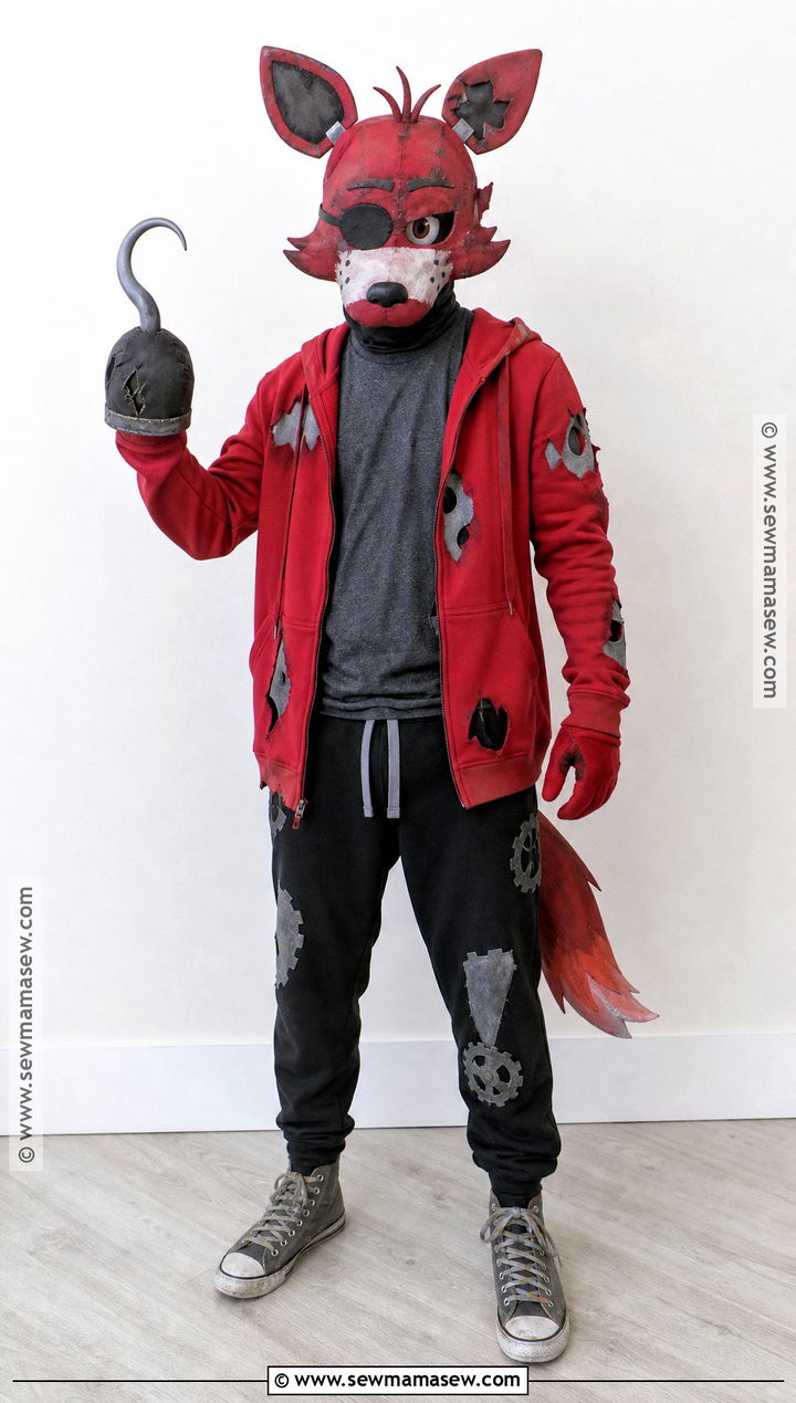 Easy DIY Withered Foxy Cosplay - 30 withered foxy cosplay ideas
