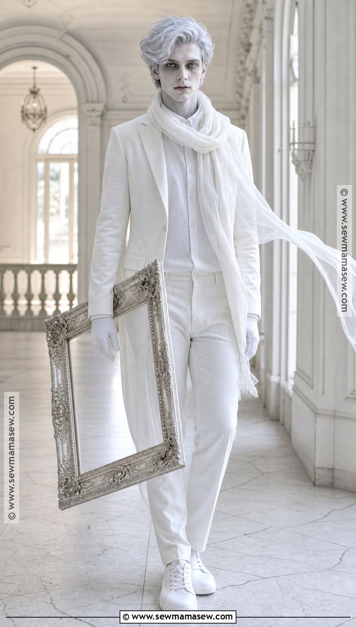 Easy Ghost Costume With White Suit - 45 Halloween Costumes for Men